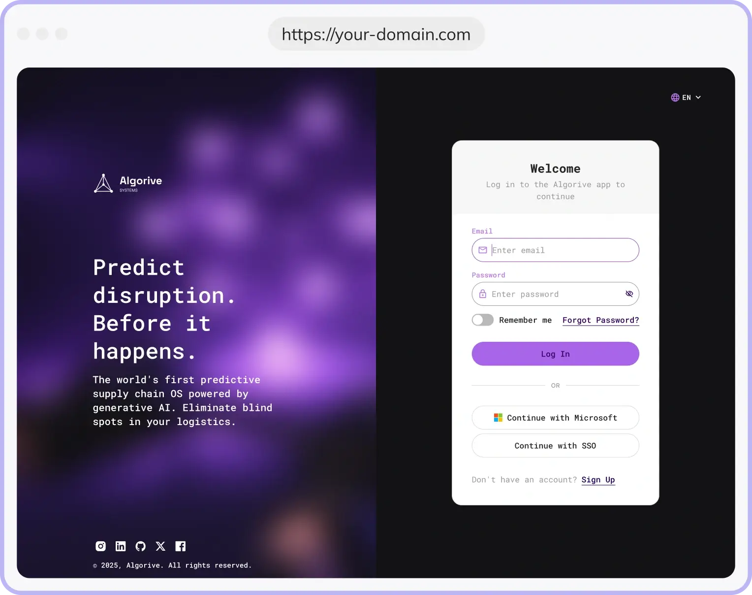 Guardhouse desktop UI — authentication flow variant 2