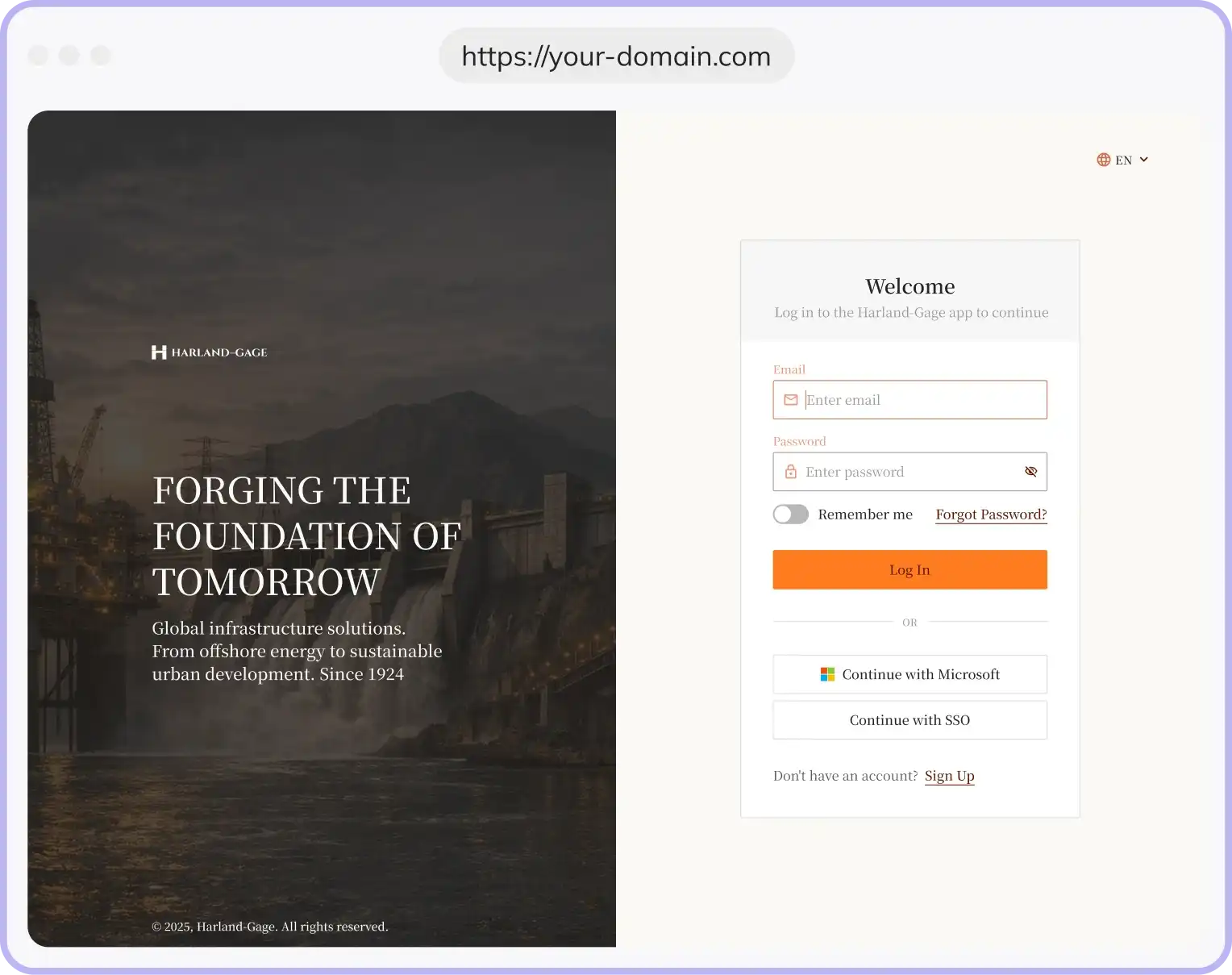 Guardhouse desktop UI — authentication flow variant 4