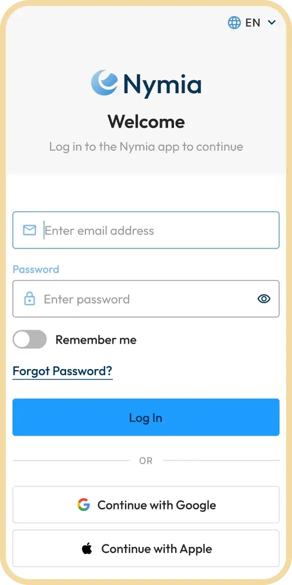 Guardhouse mobile UI — authentication flow variant 3