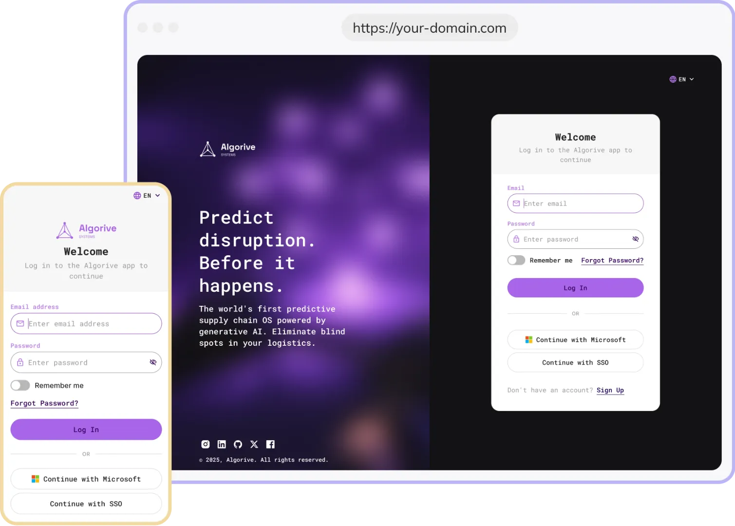 Guardhouse white-label authentication dashboard — brand variant 2