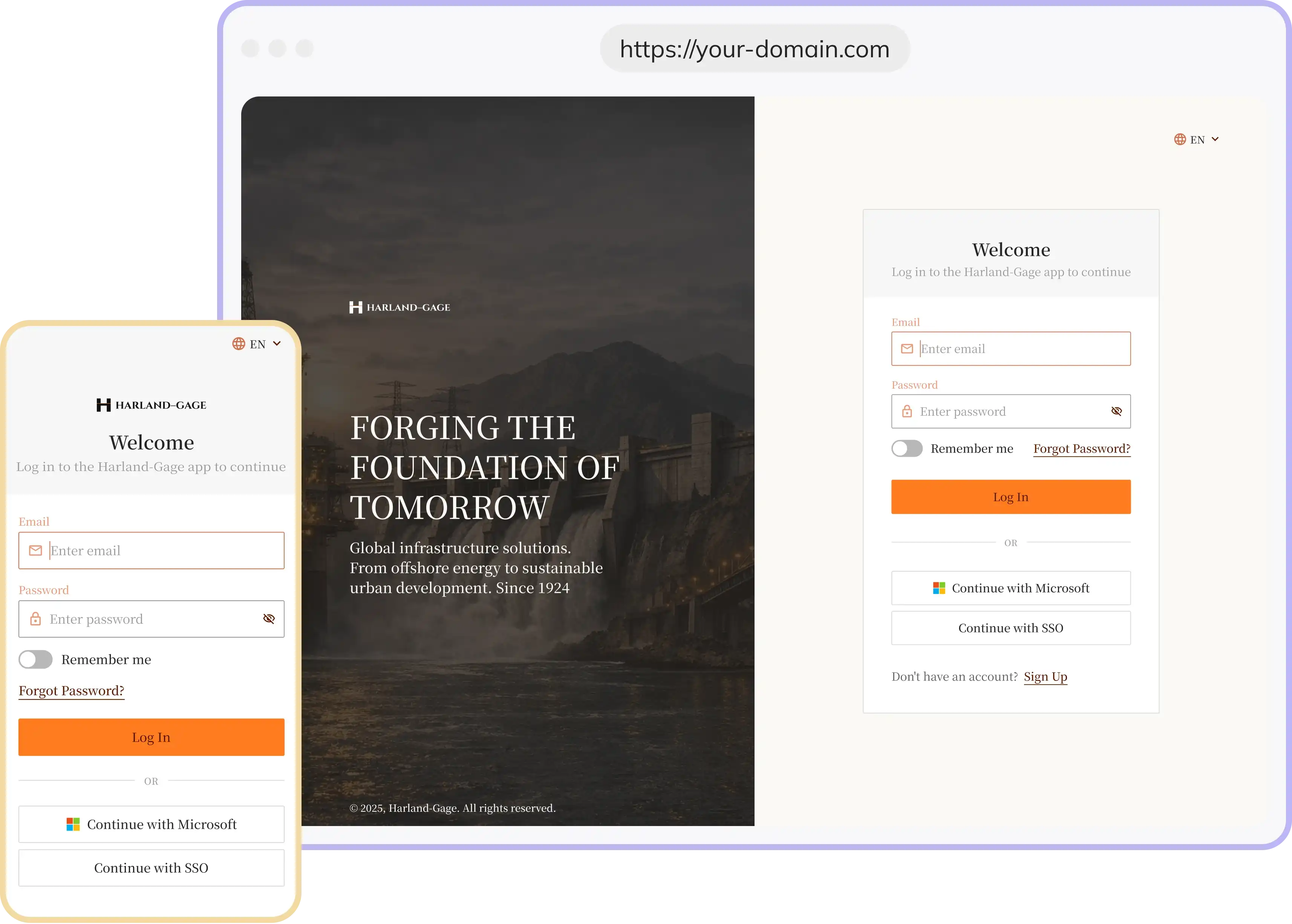 Guardhouse white-label authentication dashboard — brand variant 4